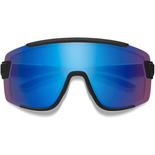 Smith Wildcat Sunglasses Matte Black W/ ChromaPop Low Light Rose Blue Mirror Lens