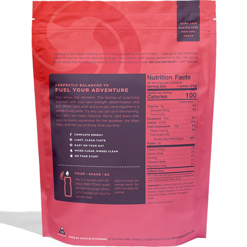 Tailwind Endurance Fuel 1.35kg Raspberry (Caffeinated)
