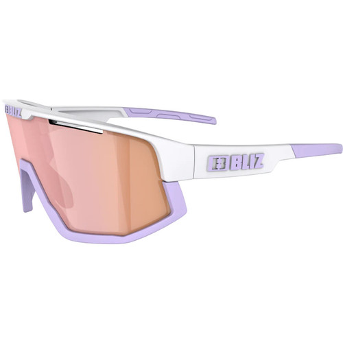 Bliz Fusion Pastel Sunglasses White/Brown w Rose Multi Lens