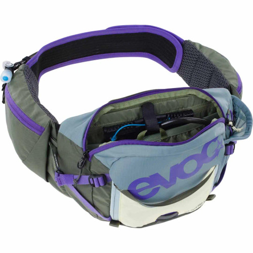 Evoc Hip Pack Pro 3L + Hydration Bladder 1.5L Steel/Violet/Dark Olive