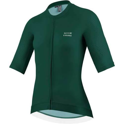 Caffeine and Cranks Pinnacle Jersey Forest Womens