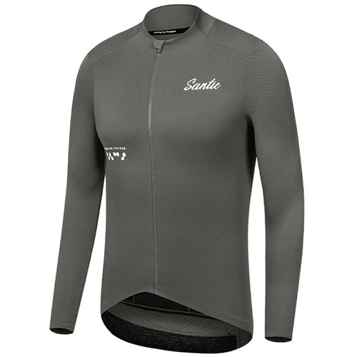 Santic Fleece Jersey Fusu Long Sleeve Army Green