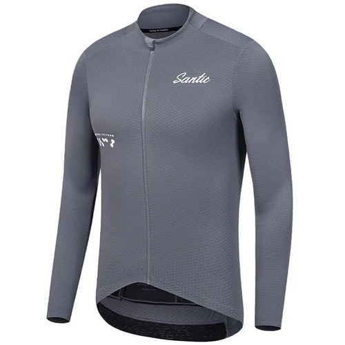 Santic Fleece Jersey Fusu Long Sleeve Grey