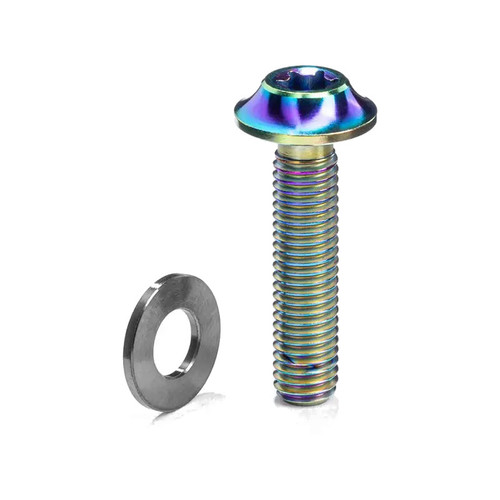 AbsoluteBLACK Titanium Flat Mount Caliper Bolt Rainbow AbsoluteBLACK Titanium Flat Mount Caliper Bolt Rainbow