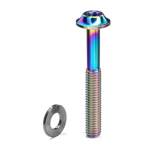 AbsoluteBLACK Titanium Flat Mount Caliper Bolt Rainbow AbsoluteBLACK Titanium Flat Mount Caliper Bolt Rainbow