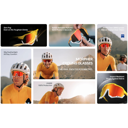 Magicshine Morpher Glasses Pink / Champagne W/ Photochromic Mirror Coated Lens Magicshine Morpher Glasses Pink / Champagne W/ Photochromic Mirror Coated Lens