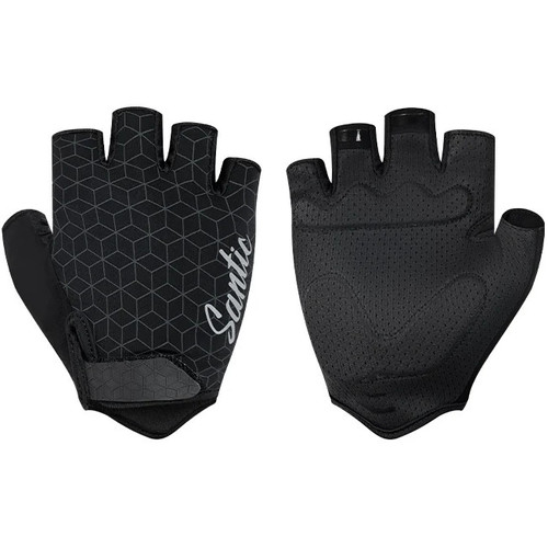 Santic Gloves Maud Velcro Black