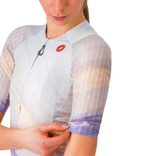Castelli Aero Pro 8S Womens Jersey Multicolor Purple