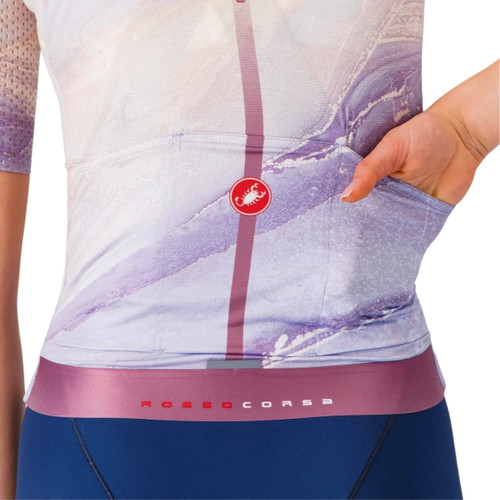 Castelli Aero Pro 8S Womens Jersey Multicolor Purple