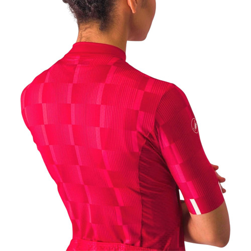 Castelli Dimensione Jersey Rich Red/Hibiscus-White