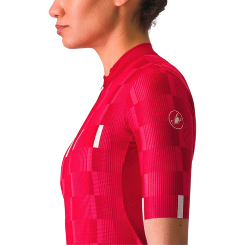 Castelli Dimensione Jersey Rich Red/Hibiscus-White