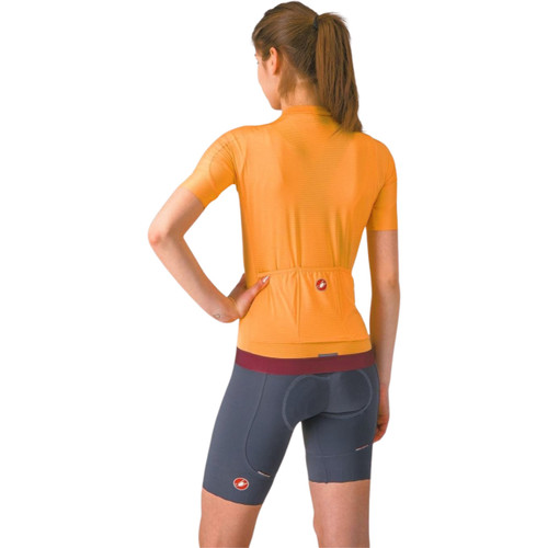 Castelli Espresso Womens Jersey Soft Orange/Deep Bordeaux