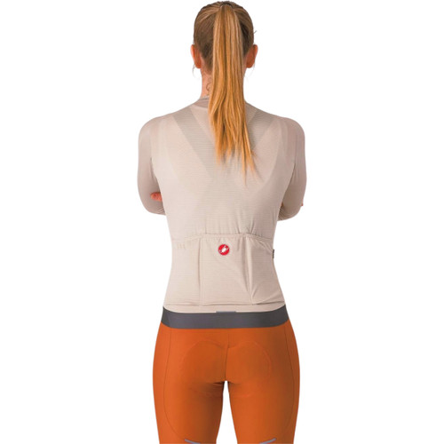 Castelli Espresso Womens Long Sleeve Jersey Silver Moon/Dark Gray