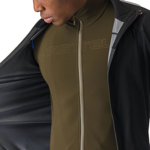 Castelli Ultra Rain Cape Black/Silver Reflex