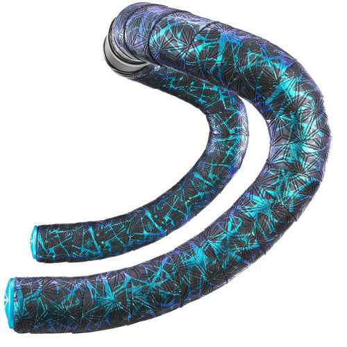 Supacaz Super Sticky Kush Splat Blue Refract + Blue Star Plugz