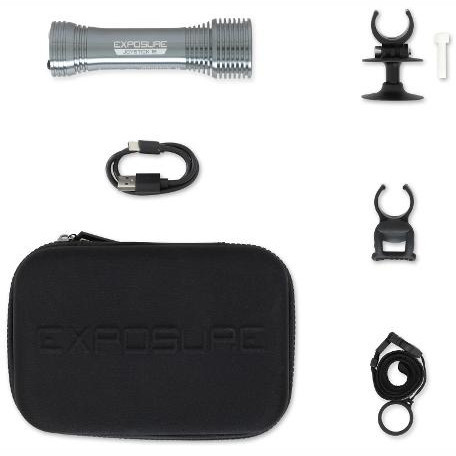 Exposure Joystick Mk18 Front Light W/ Helmet and Handlebar Mounts Purple