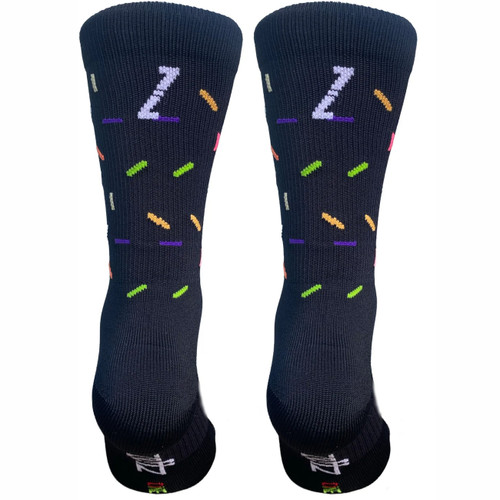Zeffz Confetti Sock Black