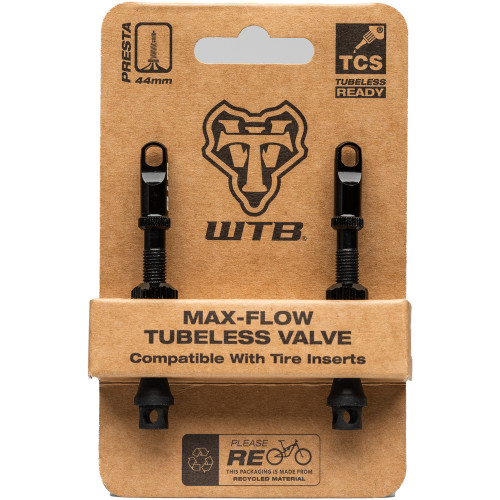 WTB TCS AL Max-Flow 55mm Presta Valve Pair Black