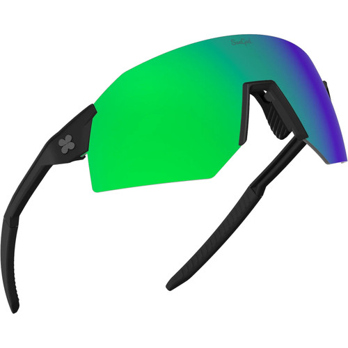 Sungod Ultras Matte Black with Green Lens