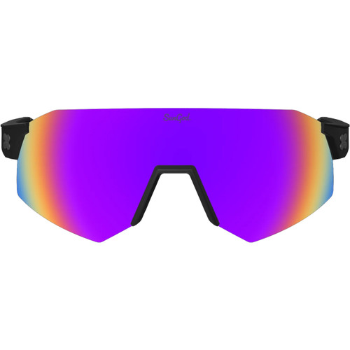 Sungod Ultras Matte Black with Purple Lens