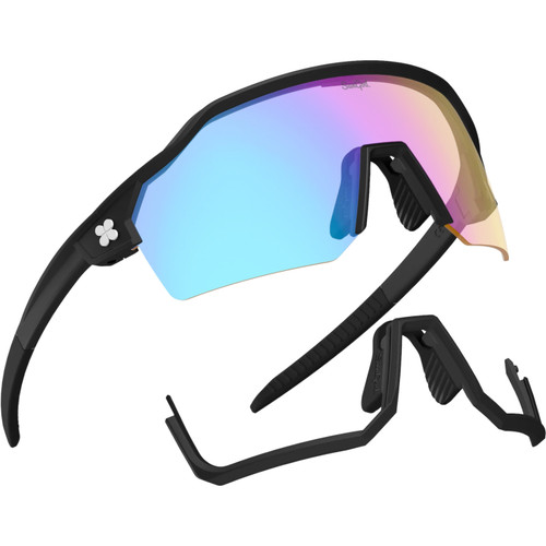 Sungod Velans Matte Black with Iris HV Blue Lens