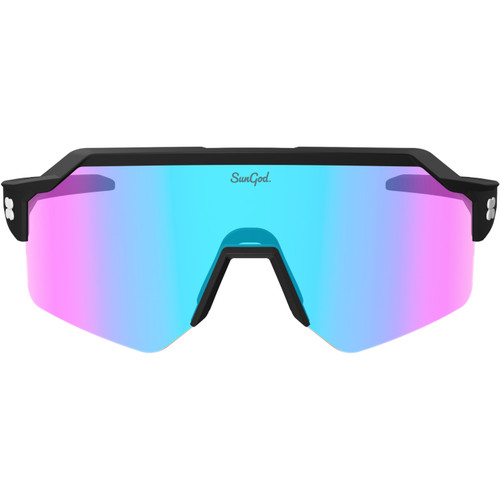 Sungod Vulcans Matte Black with Iris HV Blue Lens