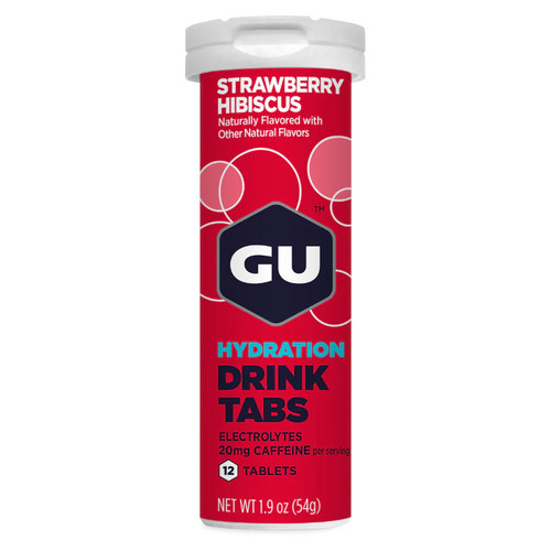 GU Hydration Drink Tablets Strawberry Hibiscus 12 Tablets