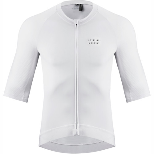 Caffeine and Cranks Pinnacle Jersey Blanc Mens