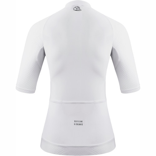 Caffeine and Cranks Pinnacle Jersey Blanc Womens