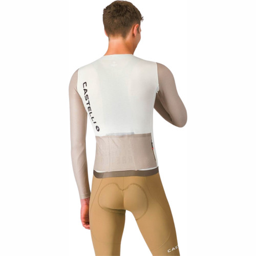 Castelli Corretto Long Sleeve Jersey Ivory/Clay-Black