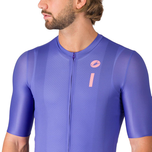Castelli Drittone Logo Jersey Ultraviolet/Rosa Giro