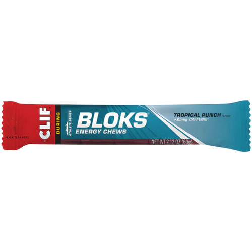 Clif Shot Bloks Energy Chews Tropical Punch Box of 18 SHORT DATE