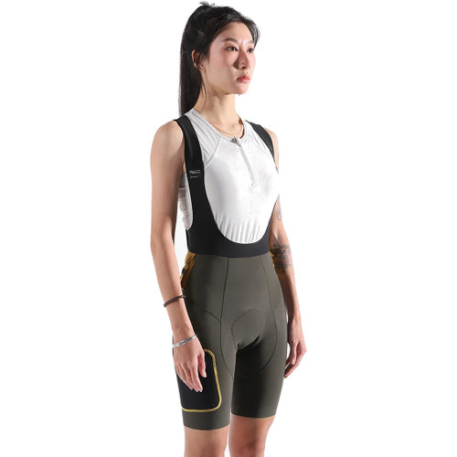 Soomom Womens Escape Trail Utility Bib Shorts Forest