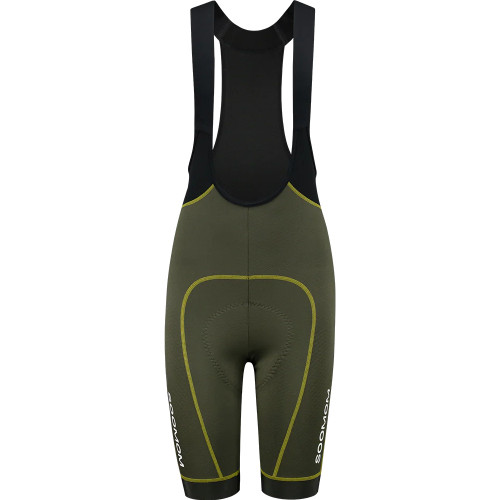 Soomom Womens Race Bib Shorts Army Green