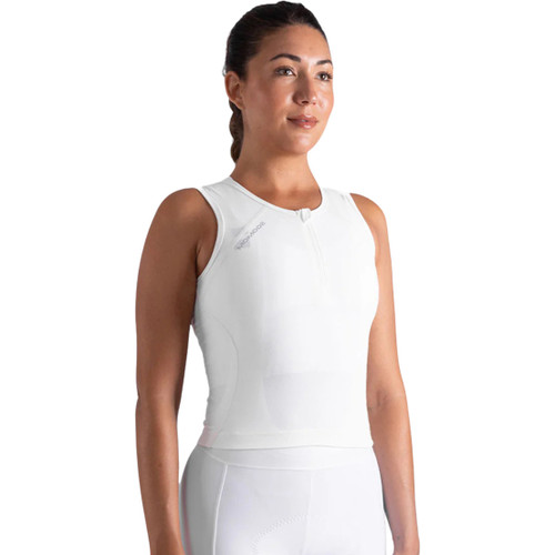 Soomom Womens Sleeveless Base Aero Vest White Drift