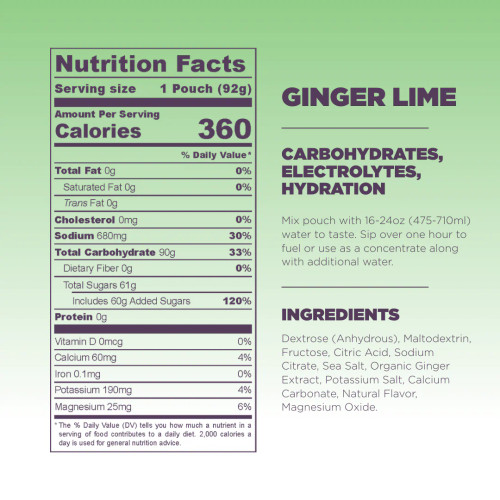 Tailwind High Carb Fuel 100g Ginger Lime