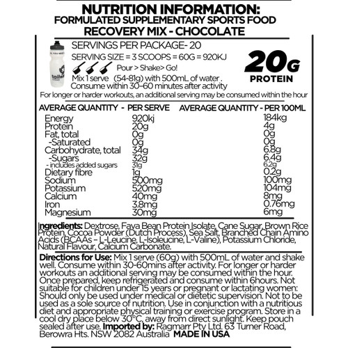 Tailwind Recovery Mix 1.2kg Chocolate