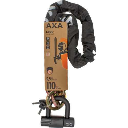 AXA Chain/Pad Lock Loop 110cm x 9.5mm Art 2 Key Lock