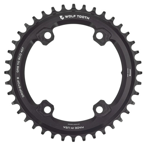 Wolf Tooth 110 BCD 4 Bolt Asymmetric Chainring For GRX Drop-Stop B