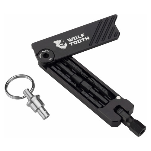 Wolf Tooth 6-Bit Hex Wrench Multi-Tool W/ Keyring Black Bolt