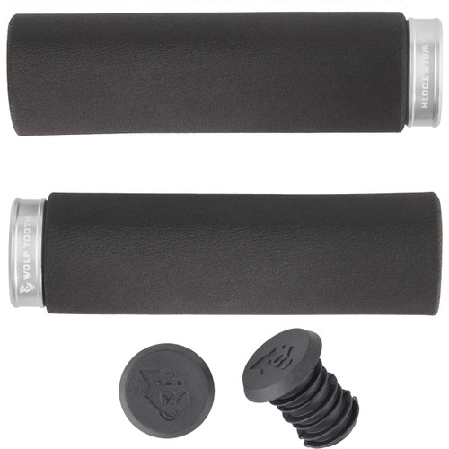 Wolf Tooth Fatpaw Lock-On Grips Black/Raw Silver