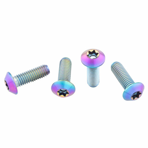 Wolf Tooth Ti Low Profile Bottle Cage Bolts Rainbow