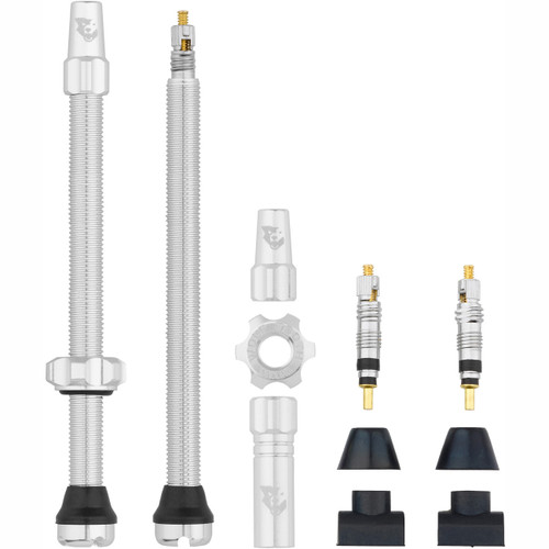 Wolf Tooth Tubeless Valves 80mm Raw Silver
