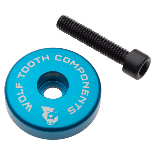 Wolf Tooth Ultralight Stem Cap w/ Integrated 5mm Spacer Blue