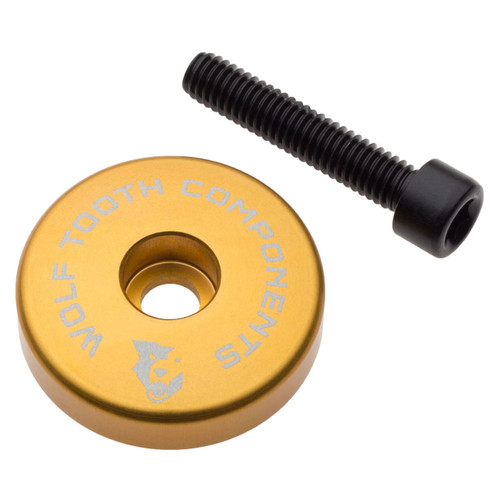 Wolf Tooth Ultralight Stem Cap w/ Integrated 5mm Spacer Gold