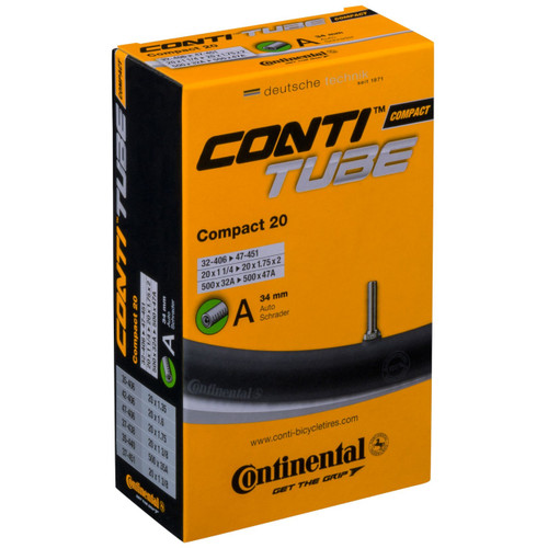 Continental Compact Schrader Valve Tube 20x1.25-1.75"