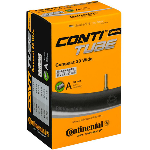 Continental Compact Wide Schrader Valve Tube 20x1.9-2.5"