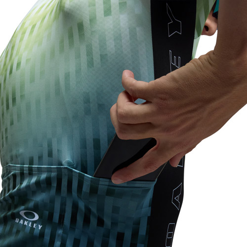 Oakley Icon Training Jersey Green Glitch Print