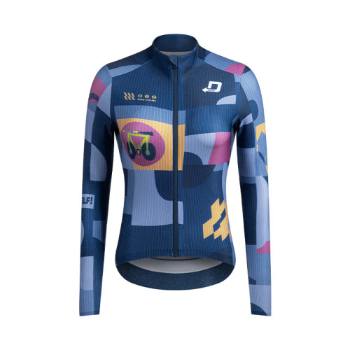 Santic Difos Van Sko Thermal L/S Jersey Blue