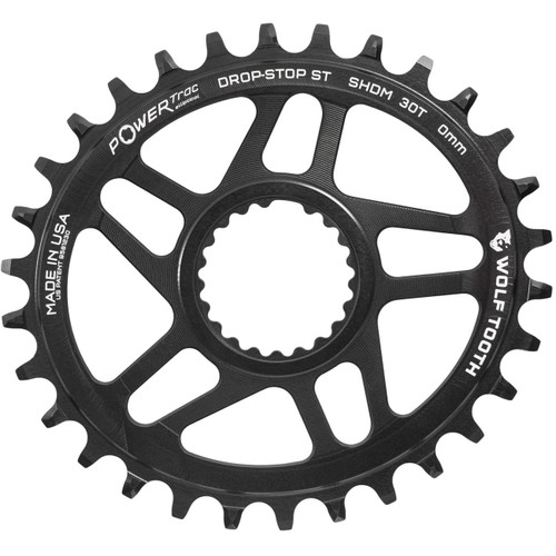 Wolf Tooth Shimano Direct Mount Elliptical 0mm Offset Chainring Dropstop ST